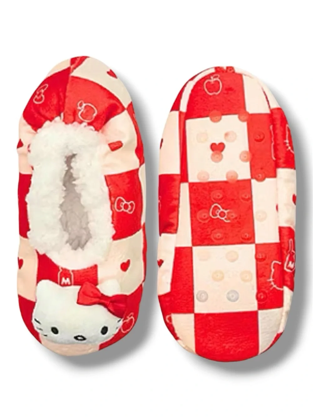 Hello Kitty Plush Slip-On Slippers - Kids Size 8 - 13 - NWT